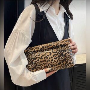 Leopard Fold-Over Clutch